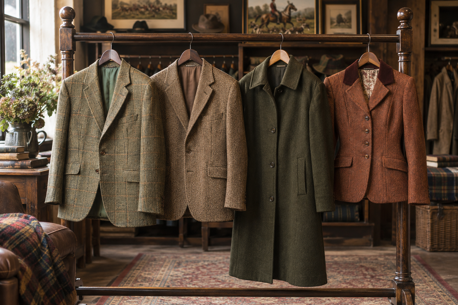 Collection of quality vintage British jackets and coats